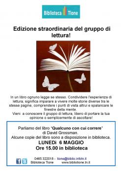 Edizione straordinaria pomeridiana del gruppo di lettura! - 