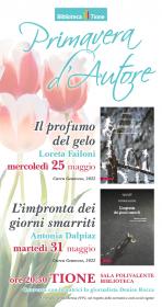 Primavera d'autore - Il profumo del gelo incontro con Loreta Failoni Biblioteca Tione di Trento