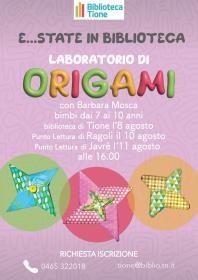 E...state in biblioteca - origami con Barbara Mosca Biblioteca Tione di Trento
