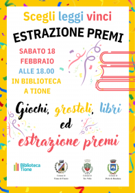 Scegli leggi vinci - estrazione premi e presentazione nuova edizione Biblioteca Tione di Trento