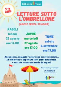 Letture sotto l'ombrellone Biblioteca Tione di Trento