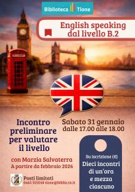 English speaking – a partire dal livello B2 Biblioteca Tione di Trento