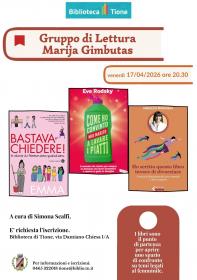 Gruppo di lettura Marija Gimbutas Biblioteca Tione di Trento