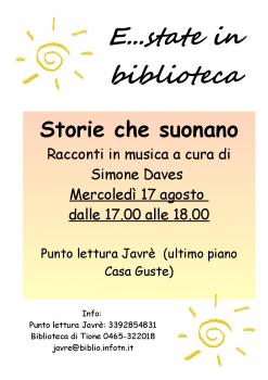 E...state in biblioteca a Javrè: storie che suonano.