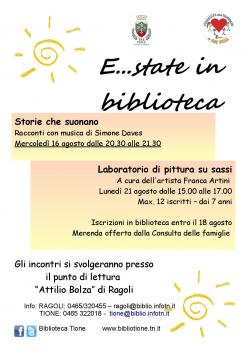 PUNTO DI LETTURA DI RAGOLI - E...state in biblioteca - Storie che suonano