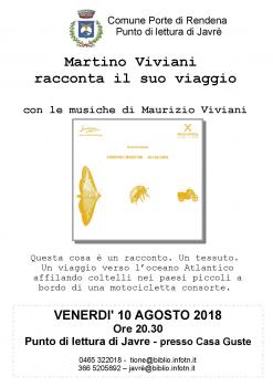 Martino Viviani racconta il suo viaggio - punto di lettura di Javrè