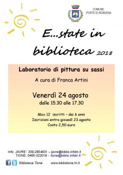 E...state in biblioteca a Javrè - Laboratorio di pittura su sassi E...state in biblioteca a Javrè - Laboratorio di pittura su sassi