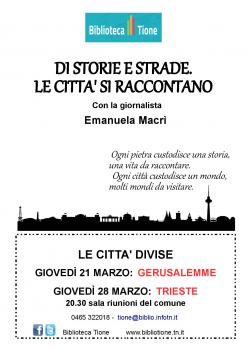 Di storie e strade. Le città si raccontano. Trieste. Con Emanuela Macrì