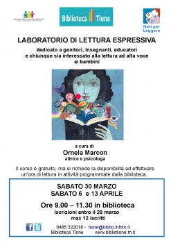 Corso di lettura espressiva con Ornela Marcon Corso di lettura espressiva con Ornela Marcon
