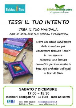 Tessi il tuo intento, crea il tuo mandala