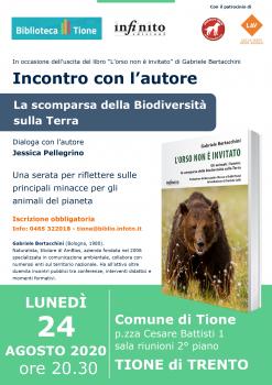 La scomparsa della biodiversità sulla Terra - Incontro con l'autore Gabriele Bertacchini