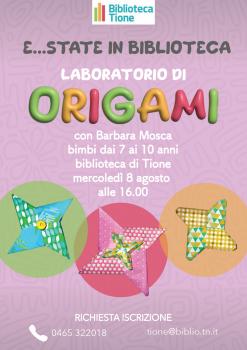 E...state in biblioteca - Origami con Barbara Mosca E...state in biblioteca - Origami con Barbara Mosca