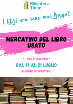 Mercatino dei libri usati - settimana 17-21 luglio 