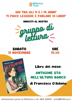 Gruppo di lettura ragazzi - secondo appuntamento