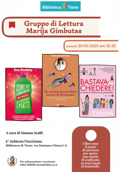 Gruppo di lettura Marija Gimbutas Gruppo di lettura Marija Gimbutas