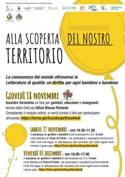 Alla scoperta del nostro territorio. La conoscenza del mondo attraverso la Letteratura di qualità : un diritto per ogni bambino e bambina Alla scoperta del nostro territorio. La conoscenza del mondo attraverso la Letteratura di qualità : un diritto per ogni bambino e bambina