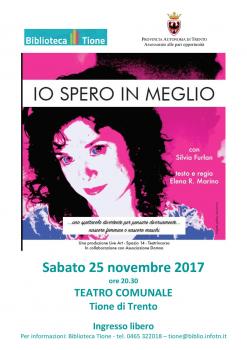 Io spero in meglio - monologo a teatro