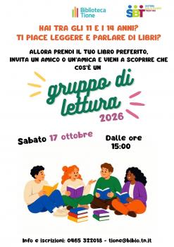 RIPARTE IL GRUPPO DI LETTURA RAGAZZI!